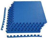 BalanceFrom Puzzle Exercise Mat with EVA Foam Interlocking Tiles (Blue)