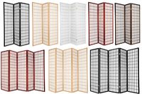 Legacy Decor 3,4,5,6,8 &10 Panels Room Divider Privacy Screen Panel Japanese Oriental Shoji Black Color