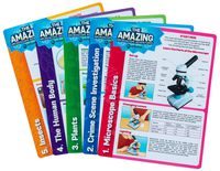 Omano Microscope Experiments and Science Activities for Kids "The Amazing Microscope Adventures" (5-Card Pack) Book Alternative, Home, Classroom DIY Scientific Learning