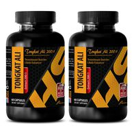 Increase libido for Men - TONGKAT ALI Root Extract - Tongkat ali him - 2 Bottles 120 Capsules
