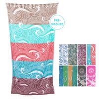 100% Turkish Cotton Beach Towel - Large Quick Dry Bath Towels - Peshtemal Hammam Fouta for Pool, Spa, Travel, Yoga - Ultra Absorbent, Soft, Sand Free, Lightweight (Colorful Striped)