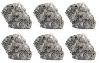 6PK Raw Porphyritic Granite, Igneous Rock Specimen - Approx. 1"- Geologist Selected & Hand Processed - Great for Science Classrooms - Eisco Labs