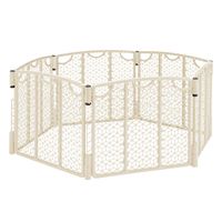Evenflo Versatile Play Space, Indoor & Outdoor Play Space, Easy & Quick Assembly, Portable, 18.5 Square Feet of Enclosed Space, Durable Construction, For Children 6 to 24 Months, Cream