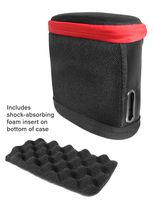 Case for Bose SoundLink Color Bluetooth Speaker II and Bose SoundLink Color Bluetooth Speaker, Portable Sound Through Design, Tailor Made and Easy to go Carabiner, Light Weight (Black with Red Zip)