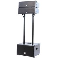 Altec Lansing ALX-2824LA Ultra Powerful 2000W Peak Adjustable Portable Pro Audio Dual Stacked Line Array Sound and Speaker System