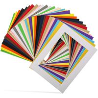 Bright Creations 30-Pack 6.5 x 8.5 Inch Picture Matted Frame Boards for 5x7 Photos, Assorted Colors