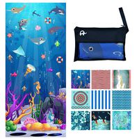 Elite Trend Microfiber Beach Towel for Travel:Oversized XL 78 x 35, 63x63,71x31Inch Quick Drying, Lightweight, Fast Dry Shower & Body Towels, Sand Free (Sea Animals, Extra Large (78X35-INCH))