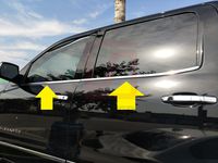 Sizver Polished Stainless Steel Window Sills Trims For 2014-2017 Chevy Silverado 1500 Crew Cab