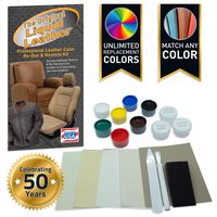 Liquid Leather Repair and Re-Color Kit for All Vinyl & Leather. Restores to New Condition; Car Seats, Boats, Upholstery, Sofas, Chairs, Leather Coats, and More