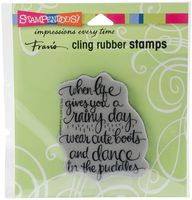 Stampendous Cling Stamp, Cute Boots