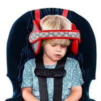 NapUp Child Head Support for Car Seats - Safe, Comfortable Support Solution (Light Red)