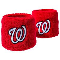 Franklin Sports Washington Nationals MLB Baseball Wristbands - MLB Team Logo Sweatbands - Great for Costumes + Uniforms -Pair