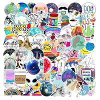 Cute Ocean Vinyl Stickers (100PC) Waterproof Pack for for Laptop Skin, HydroFlask Decal, Water Bottles, Phone, Ipad, Luggage. Asthetic Decals for Teens, College Students. Extra Durable 100% Vinyl