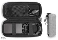 Tweed Grey Laptop Charger case by getgearcustomized for Microsoft Surface, pro 2, with mesh Pocket for Microsoft Surface Arc Mouse