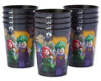 American Greetings Lego Batman Party Supplies, Reusable 16 oz. Plastic Party Cups, 12-Count