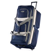 Olympia 8 Pocket Rolling Duffel Bag, Navy