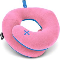 BCOZZY Chin Supporting Travel Pillow- Keeps The Head from Falling Forward - Comfortably Supports The Head, Neck and Chin in Any Sitting Position. Adult Size, Pink