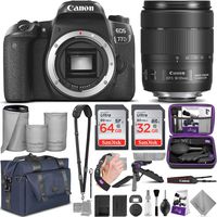 Canon EOS 77D DSLR Camera and Canon 18-135mm is USM Lens with Altura Photo Complete Accessory and Travel Bundle