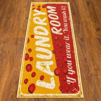 Ottomanson Laundry Collection Runner Rug, 20" x 59", Orange/Red