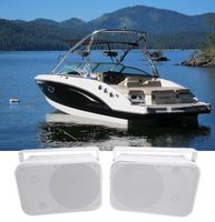 Pair Rockville HP65S 6.5" Marine Box Speakers with Swivel Bracket for Boats