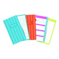 Filofax 2018 Personal Compact Refill, Week to View, Illustrated Stripes, 5 Languages, 6.75 x 3.75 inches (C6343-18)