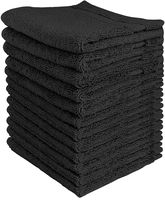 Utopia Towels - Premium Washcloths Set (12 x 12 Inches, Black) - 600 GSM 100% Cotton Flannel Face Cloths, Highly Absorbent and Soft Feel Fingertip Towels (12-Pack)