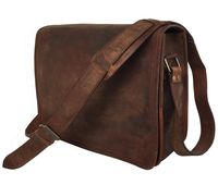 KK's 14" Inch Genuine Buffalo leather laptop bags leather messenger bags leather shoulder bags leather leather briefcase bags for men and women