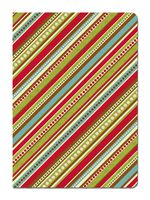 Tree-Free Greetings Eco Journal, 5.5 x 7.5 Inches, 160 Ruled Pages with Flexi Cover and Christmas Stripe Art by Debbie Mumm (72304)