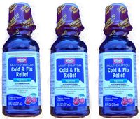 Multi-Symptom Cold & Flu Relief Nighttime Cherry Flavor 8 FL OZ Pack of 3
