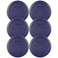 Pyrex 2 Cup Round Storage Cover #7200-PC for Glass Bowls (6, Blue)