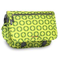 J World New York Terry Messenger Bag, Lime Logo, One Size