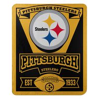 The Northwest Company Officially Licensed NFL Pittsburgh Steelers Marque Printed Fleece Throw Blanket, 50" x 60", Multi Color