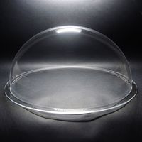 DURADOM Acrylic Dome With Flange Clear Plastic Hemisphere - Multi Use Bubble Pet Dog Fence Window Sphere CCTV Dome Acrylic Camera Perspex Display Transparent Cover Floating Fish Dome (14 inch / 350mm)