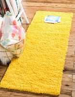 Unique Loom Solo Solid Shag Collection Modern Plush Tuscan Sun Yellow Runner Rug (2' 6 x 13' 0)