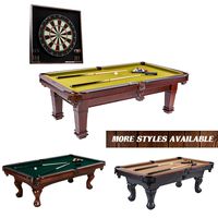 Barrington Hatherley Premium Billiard Pool Table, 100", with Dartboard Set - Wood Billiards, Pool, Snooker Game Tables and Darts Cabinet for Home, Bar, Lounge, Rec Room - Durable, Professional Quality