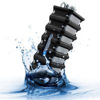 GOgroove Rugged Bluetooth Speaker - IPX4 Water Resistant Portable Speaker with Durable Shock Absorbing Silicone, USB Rechargeable, Built-in Microphone & Heavy Duty Metal Hang Loop, Ultra Tough Design