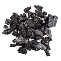 1 lb Rough Black Tourmaline Crystals Chips - Raw Natural Black Tourmaline Stones Bulk - Crystal Healing - Cabbing Cutting Lapidary Tumbling and Polishing