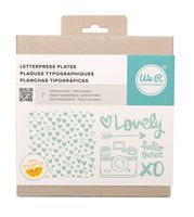 American Crafts 7 Piece We R Memory Keepers Letterpress Printing Plates Finders Keepers