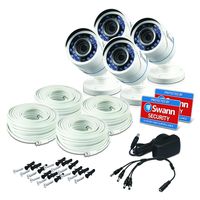 Swann 720P HD Bullet Security Cameras - Pack of 4, Pro-T850,White (Compatible with Swann 4500 Series) - SRPRO-T850WB4-US PRO-T850 - 720P Multi-Purpose Day/Night Security Camera 4 Pack - Night Vision 100ft / 30m