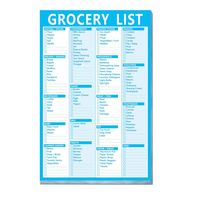 90 Pages Grocery Shopping Weekly Planner List Note Pad with Magnet Mountings (6" x 9")