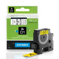 DYMO Standard D1 Labeling Tape for LabelManager Label Makers, Black print on Yellow tape, 3/4'' W x 23' L, 1 cartridge (45808)