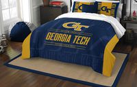 Officially Licensed NCAA Georgia Tech Yellow Jackets Modern Take Full/Queen Comforter and 2 Sham Set