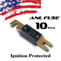 10 Pack 200 AMP Gold ANL Fuse 200A Car Truck Boat Marine RV