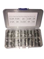 LATTECH 100 PCS 5x20mm Fast Blow 0.2A 0.5A 1A 1.6A 2A 2.5A 3A 3.15A 4A 5A 250V Auto Car Truck Glass Tube Fuses Assorted Kit