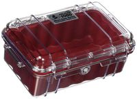 Pelican 1050 Micro Case - Red with Clear Lid