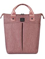 Kah&Kee Convertible Laptop Backpack and Tote Bag Handbag Concealed Strap Computer Compartment Travel School for Women Man (Antique Pink)