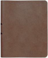 C.R. Gibson Refillable Medium Brown Leather Journal, 160 Pages, 5.5" W x 7.5" L