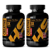 Workout Supplements - CREATINE TRI-Phase (3X Formula) - Creatine hcl Bulk - 2 Bottles 180 Tablets