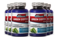 Green Coffee Bean Extract for Weight Loss - Green Coffee Extract 800mg - Pure Green Coffee Bean Supplement to Boost Metabolism and Increase Energy (6 Bottles 360 Capsules)