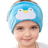 FIRIK Kids Headphones Volume Limited with Easy Adjustable Toddler Costume Silky Headband Headphones for Children, Perfect for Air Travel, Home and Christmas Birthday Gift - Penguin